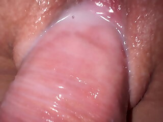Extreme close up white pearly fuck with friend's gf